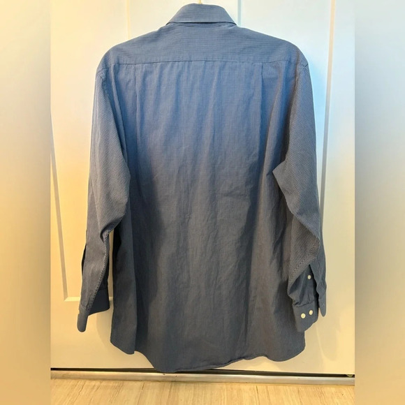 Brooks Brothers Men’s Blue White Check Button Down Shirt Size 16 32/33 - Picture 2 of 3